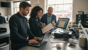 Team upgrading restaurant POS system together