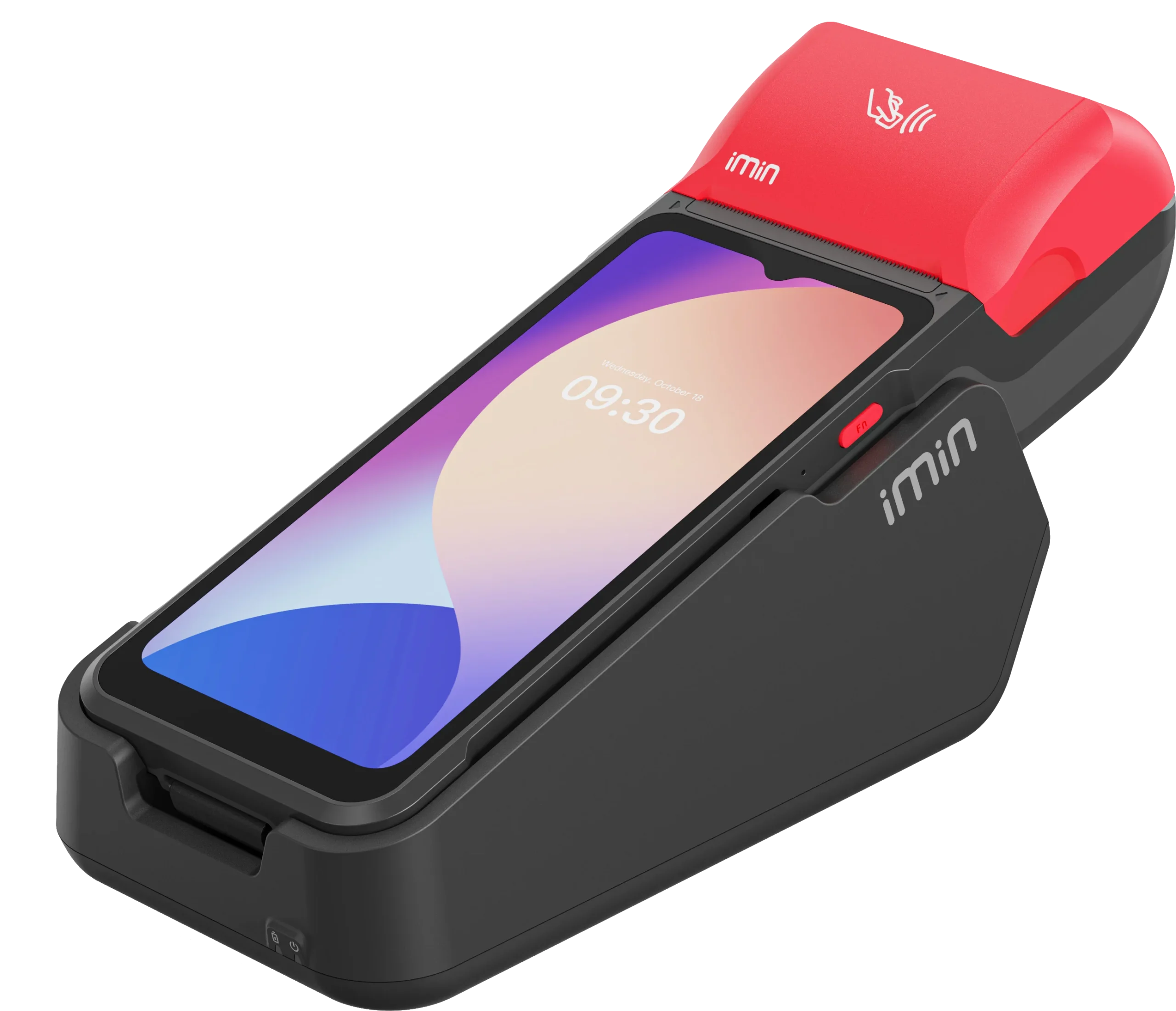 IMIN SWIFT 2 ULTRA ANDROID 13 8-CORE, 2.2GHZ 6.5" 7.7V 3350MAH BATTERY 5MP REAR CAMERA LTE WIFI BT GNSS 58MM PRINTER 4GB+64GB RED NFC FINGERPRINT ZEBRA SCANNER HAND STRAP GMS - Image 3