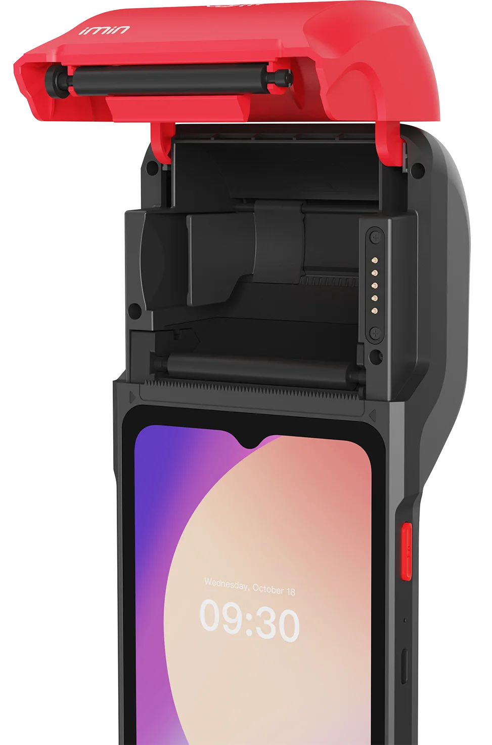 IMIN SWIFT 2 ULTRA ANDROID 13 8-CORE, 2.2GHZ 6.5" 7.7V 3350MAH BATTERY 5MP REAR CAMERA LTE WIFI BT GNSS 58MM PRINTER 4GB+64GB RED NFC GMS - Image 4