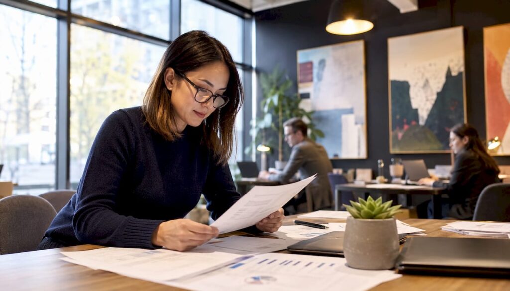 Cybersecurity analyst reviewing POS security reports